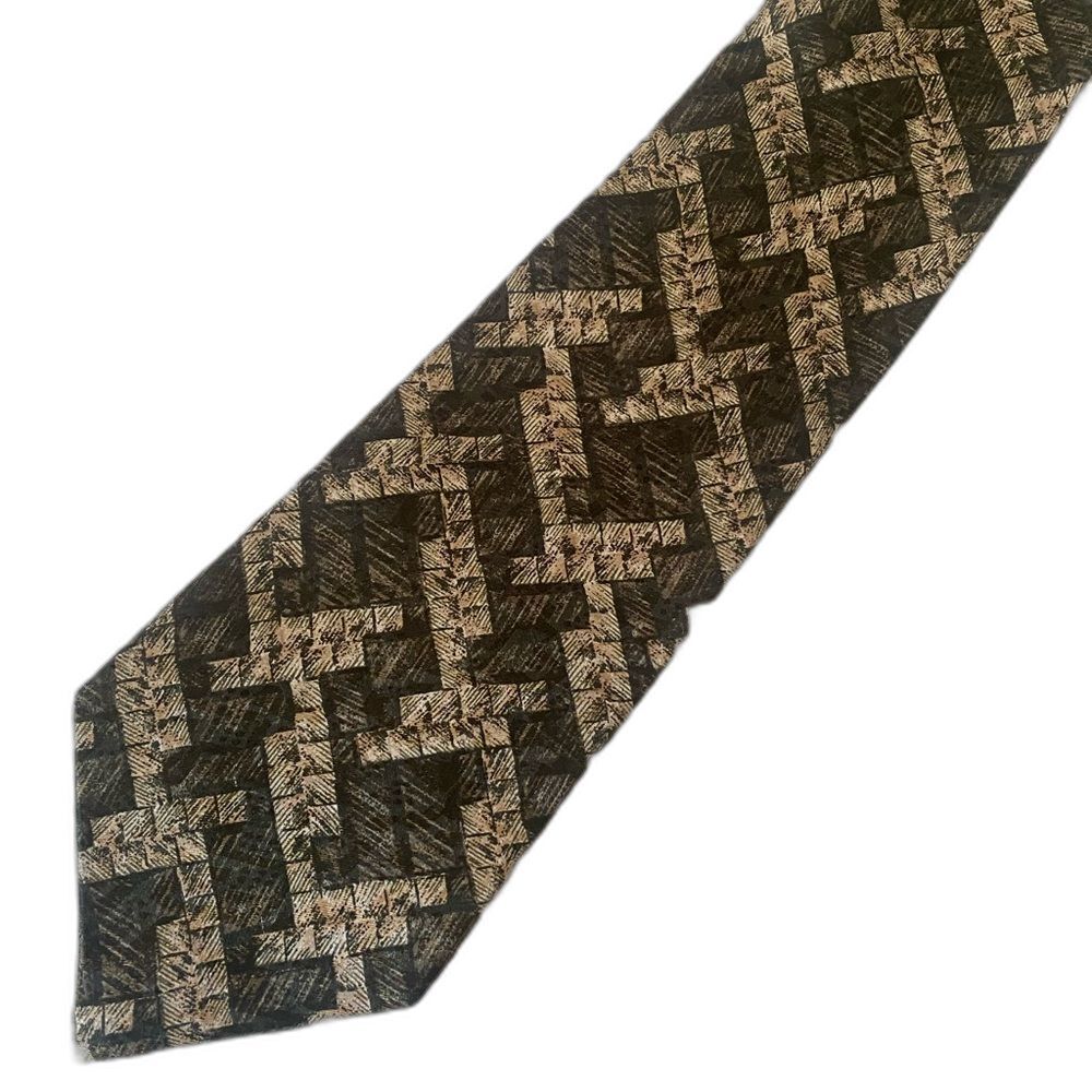 Mulberry Green & Beige Printed Men’s Tie